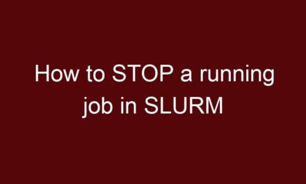 How to STOP a running job in SLURM