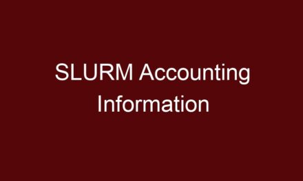 SLURM Accounting Information