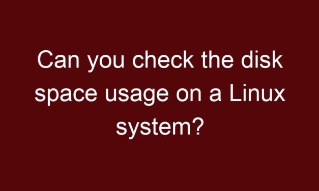 Reviewing disk space usage on a Linux system