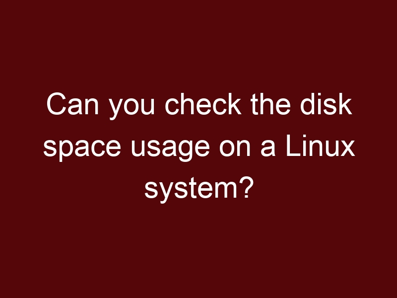 Reviewing disk space usage on a Linux system