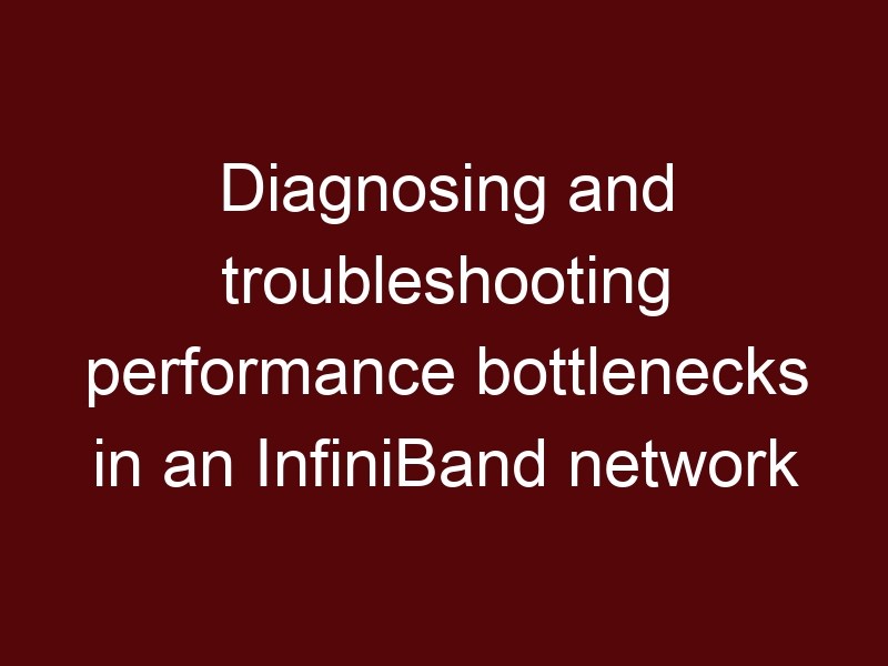 Diagnosing and troubleshooting performance bottlenecks in an InfiniBand network