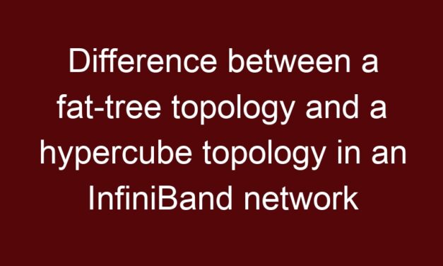 Difference between a fat-tree topology and a hypercube topology in an InfiniBand network