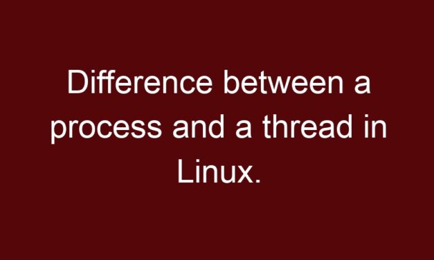 Difference between a process and a thread in Linux