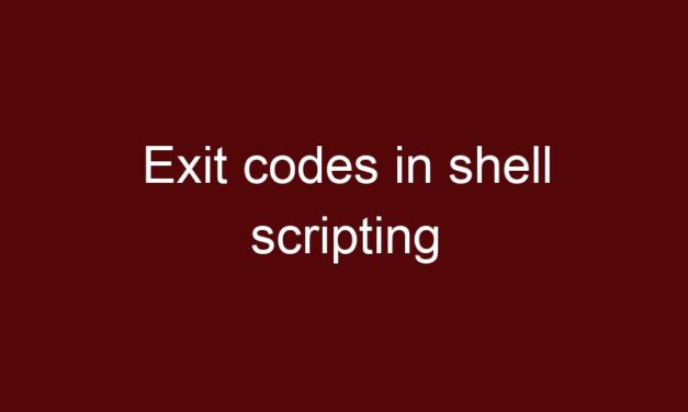 Exit codes in shell scripting