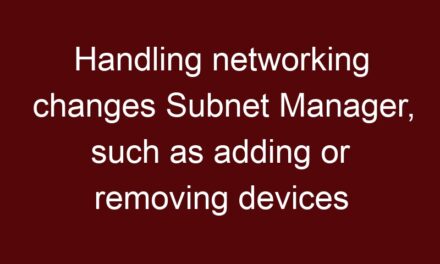 Handling IB networking changes using Subnet Manager